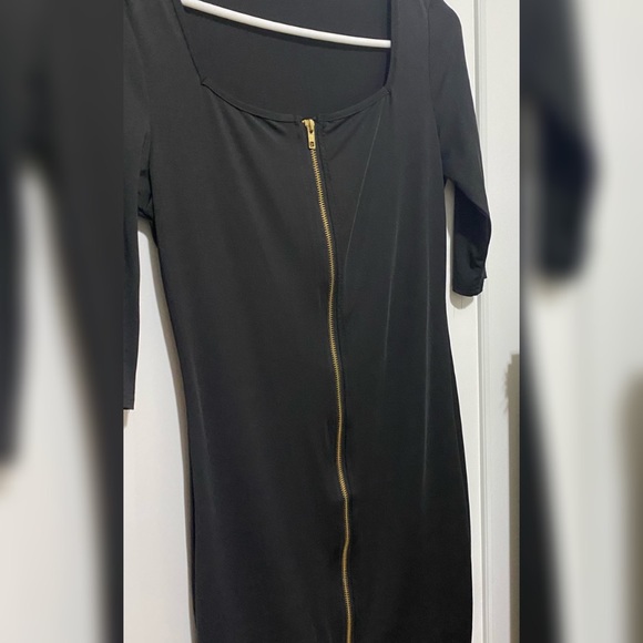 Black Long Zipper Dress - Picture 2 of 2
